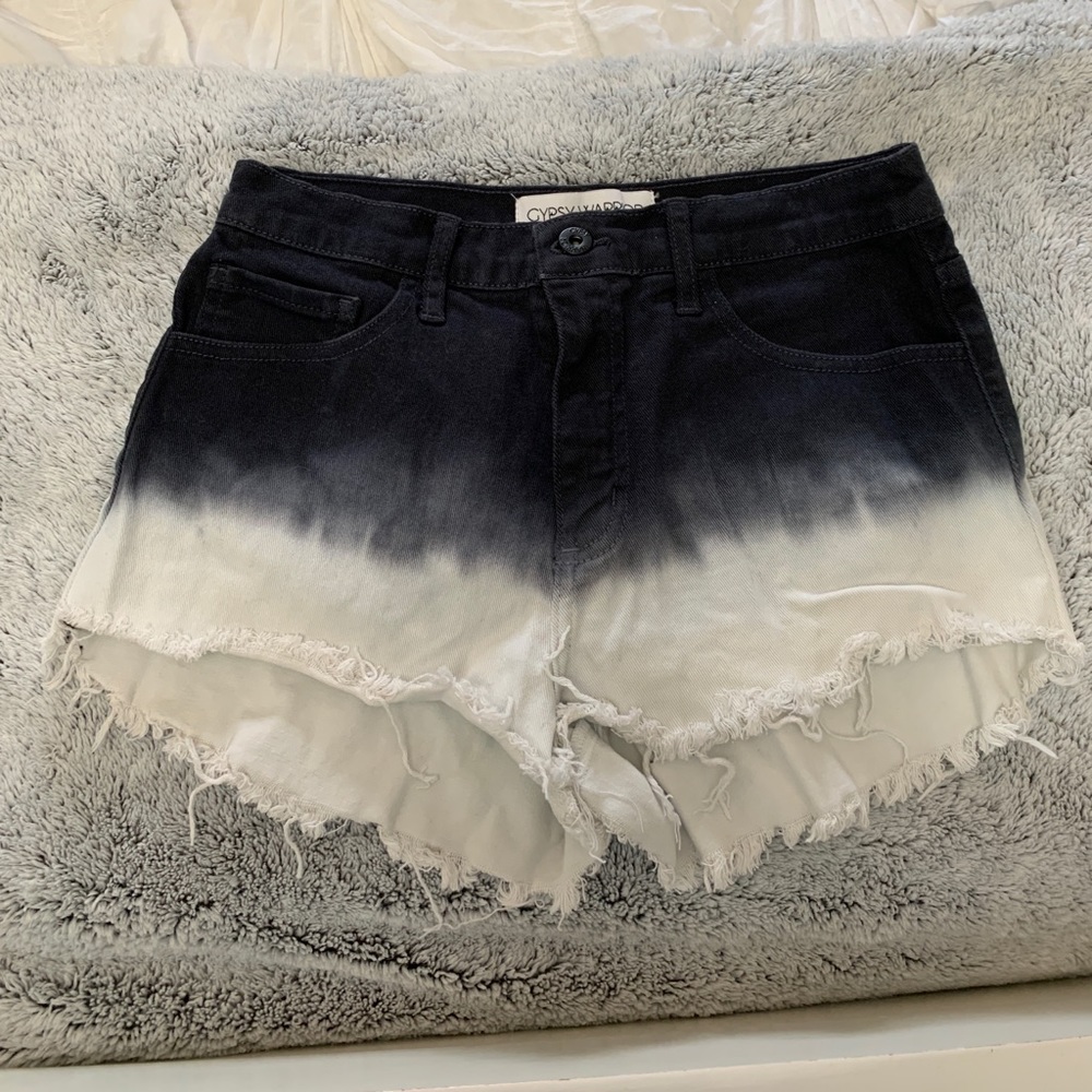 Gorgeous Ombré/dip dye jean/tie dye shorts